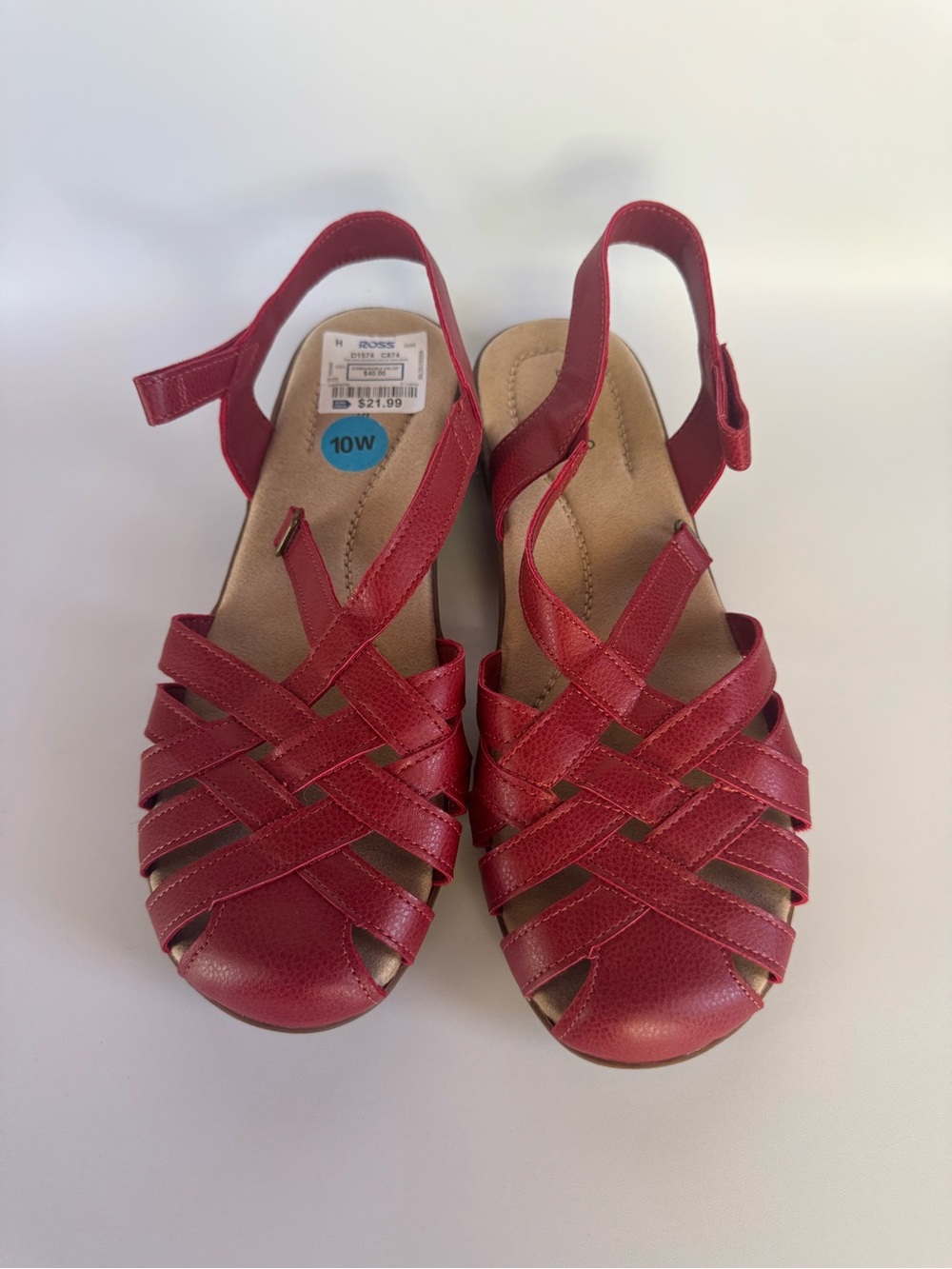 BareTraps Red Woven Slingback Sandals